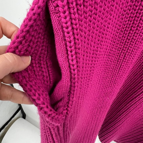 Vintage Together! Chunky Long Knit Sweater Cowl Neck Button Women 40 Medium - Picture 9 of 15